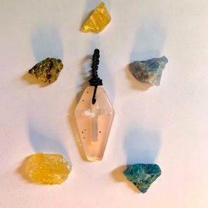 Pink Coffin Necklace